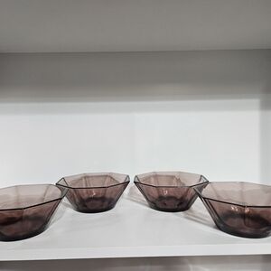 Hazel Atlas Amethyst Serving Bowls - Set of 4